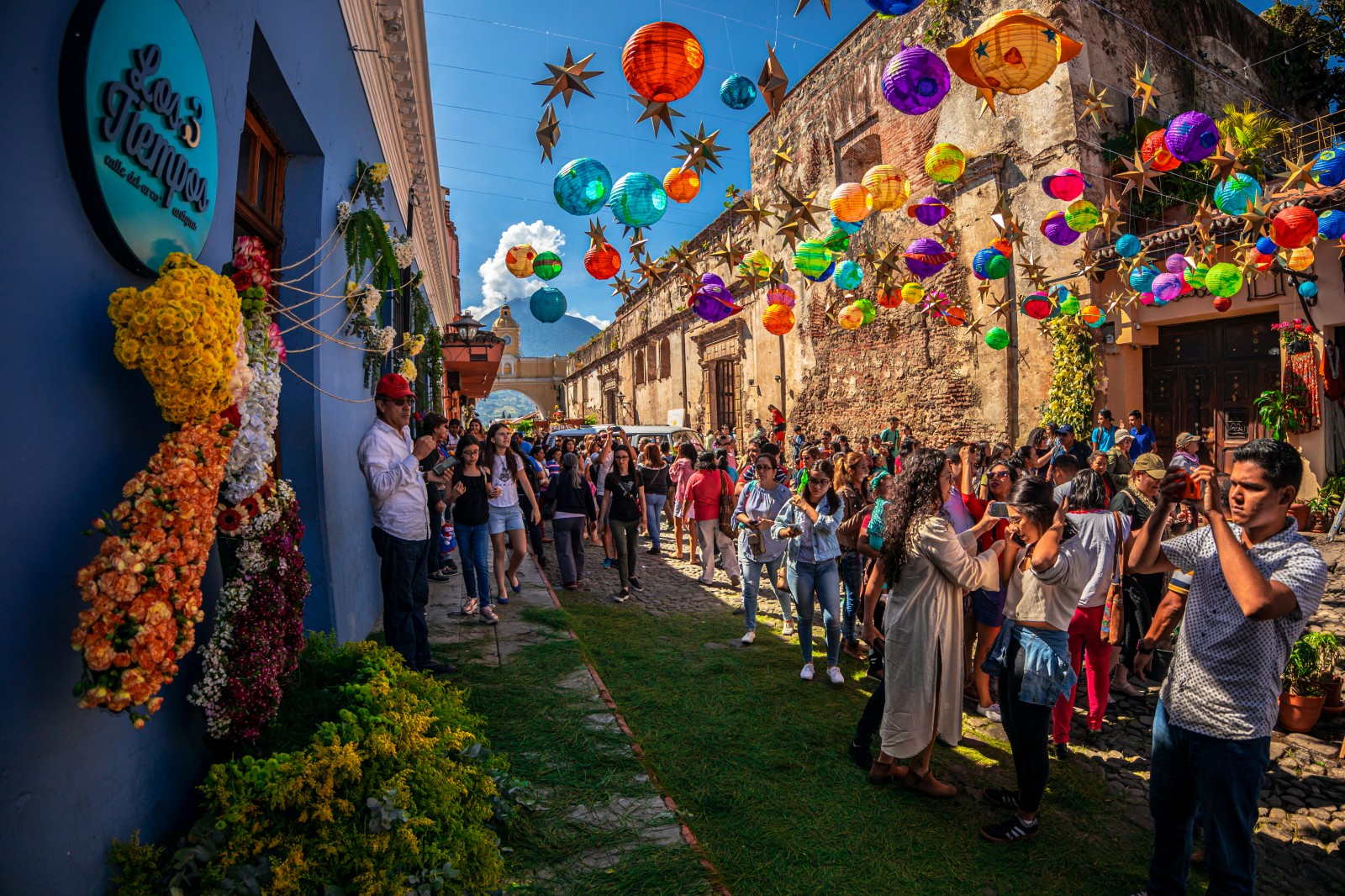 Foto del festival de las flores en Antigua Guatemala