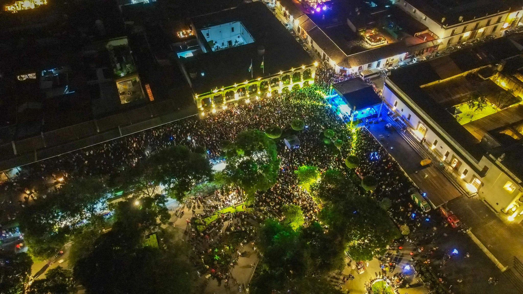 Esta es una imagen de la celebración del patrono Santiago Apostol en Antigua Guatemala