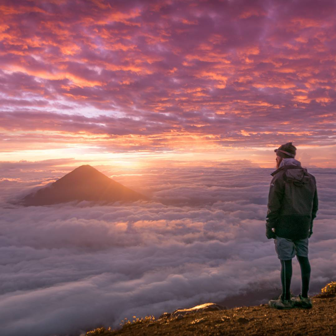 Está es una foto tomada en el volcán de acatenango